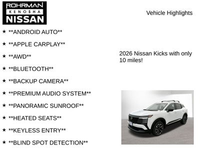 2026 Nissan Kicks SV AWD Premium Package