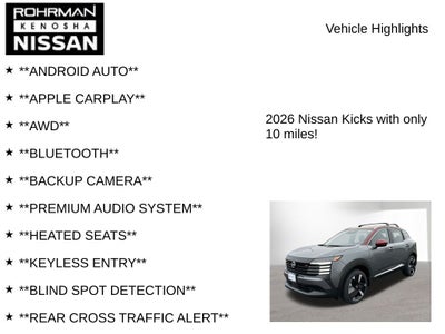 2026 Nissan Kicks SR AWD Cold Weather Package