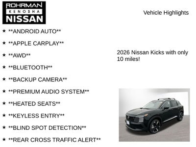 2026 Nissan Kicks SR AWD Cold Weather Package