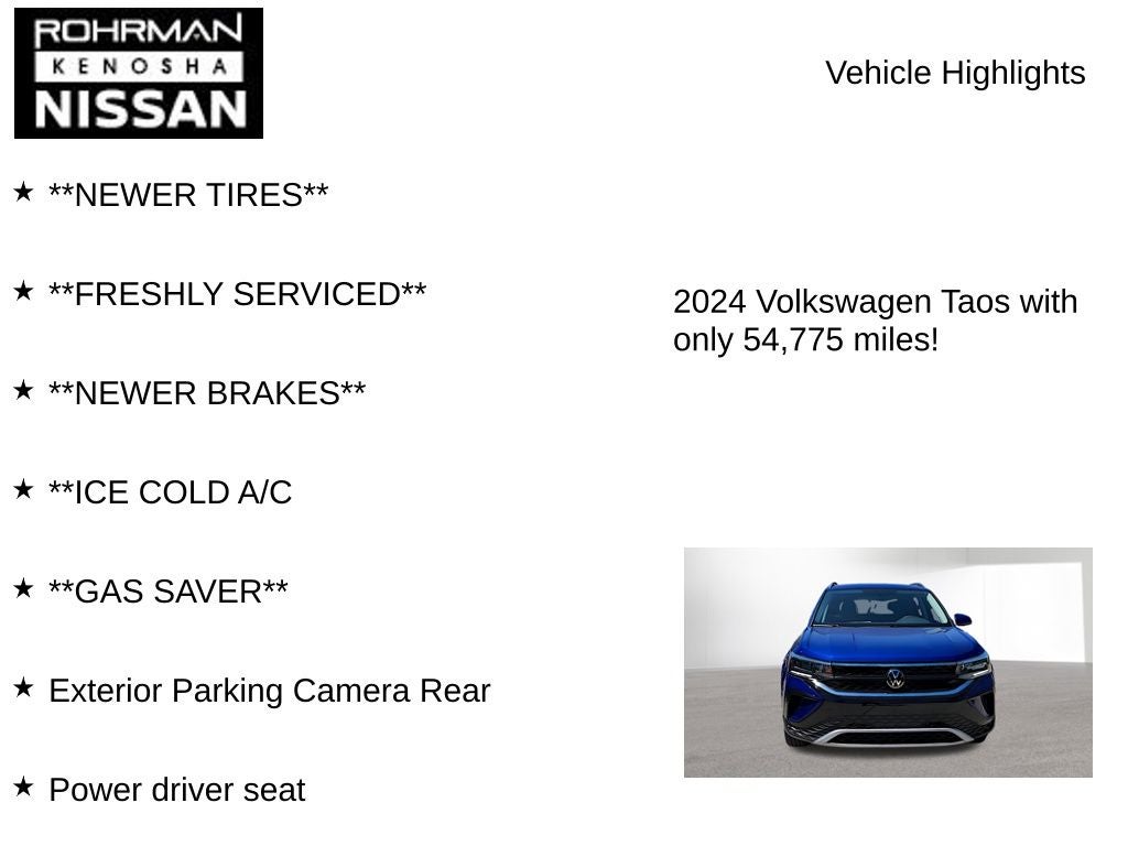 2024 Volkswagen Taos 1.5T SE