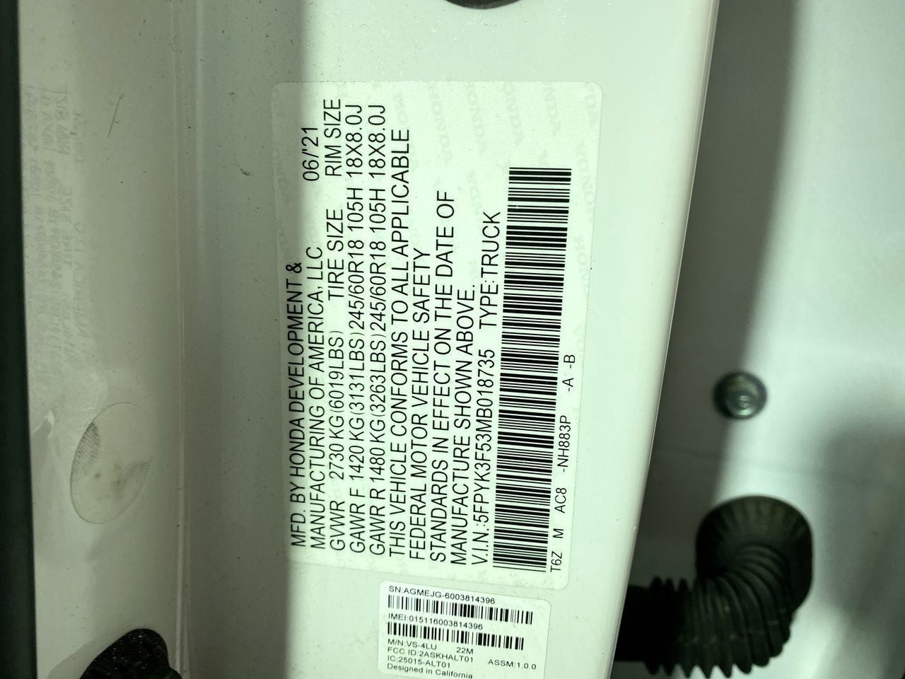 2021 Honda Ridgeline RTL