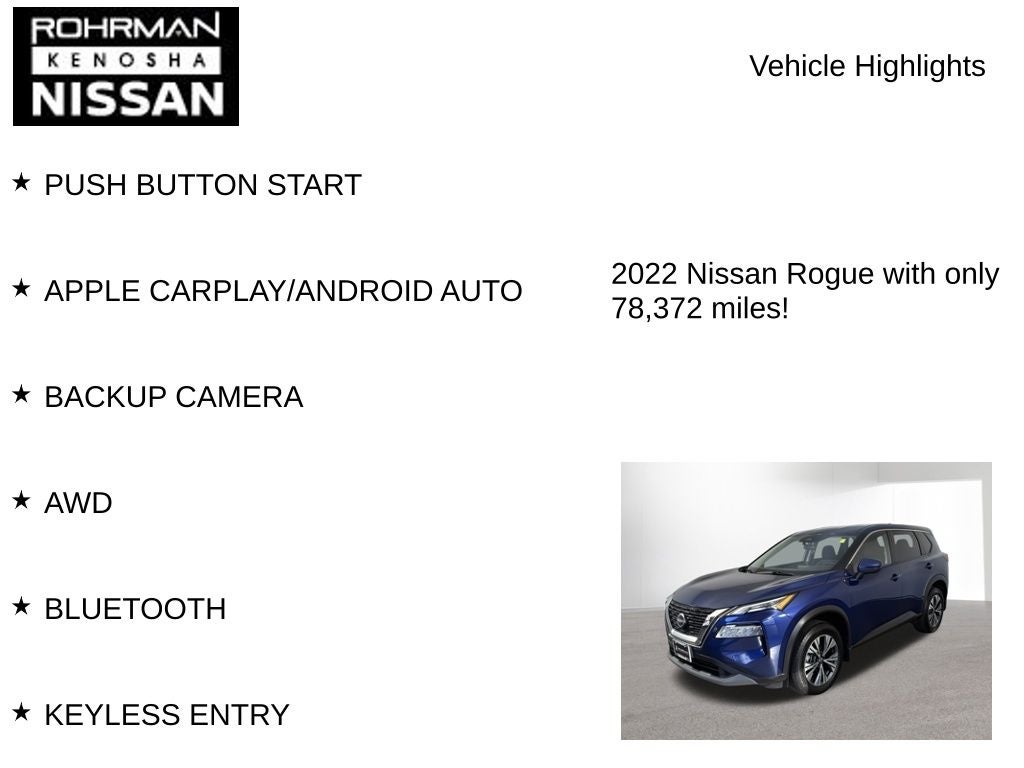 2022 Nissan Rogue SV AWD
