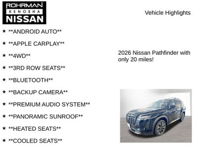 2026 Nissan Pathfinder Platinum