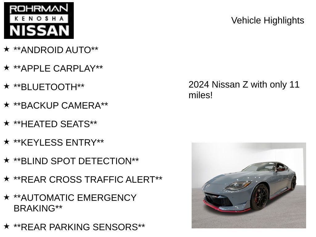 2024 Nissan Z NISMO