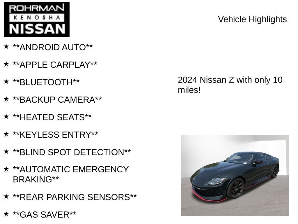 2024 Nissan Z NISMO