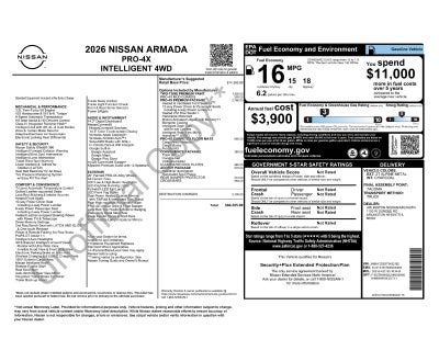 2026 Nissan Armada PRO-4X Premium Package