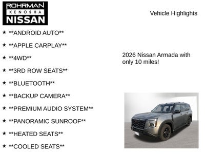 2026 Nissan Armada PRO-4X Premium Package