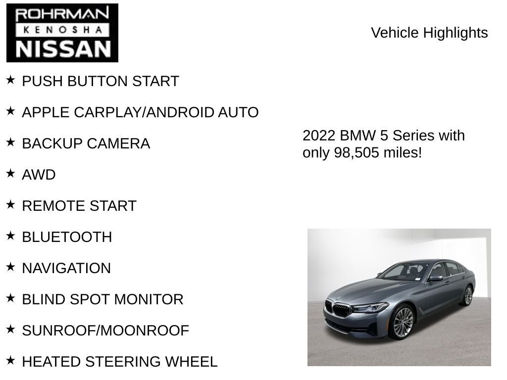 2022 BMW 5 Series 540i xDrive