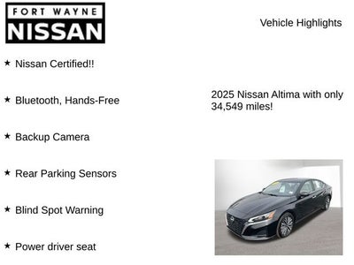 2025 Nissan Altima 2.5 SV