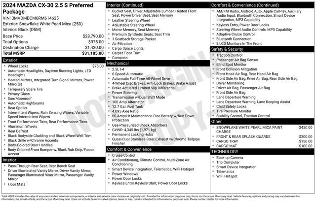 2024 Mazda Mazda CX-30 2.5 S Preferred Package