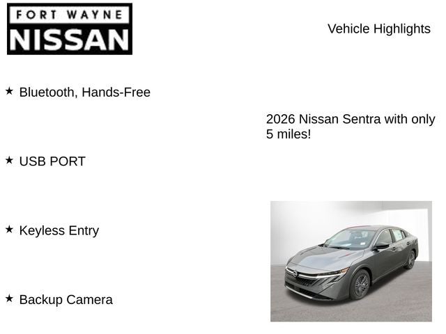 2026 Nissan Sentra S