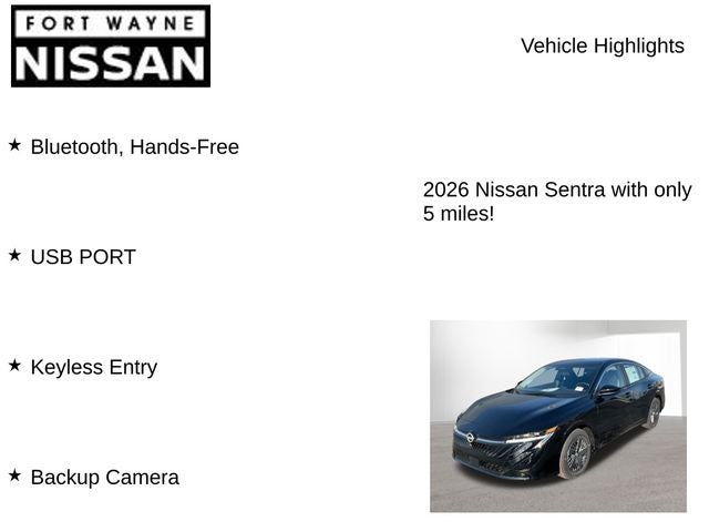 2026 Nissan Sentra S