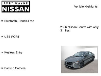 2026 Nissan Sentra SV