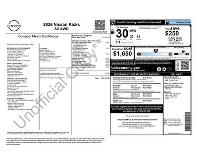 2026 Nissan Kicks SV