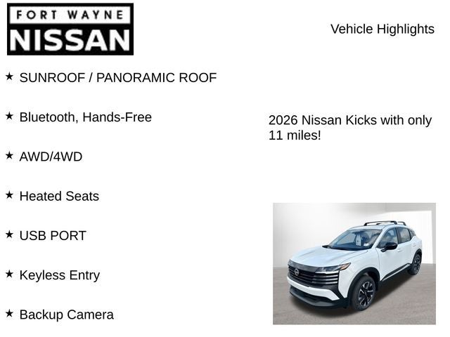 2026 Nissan Kicks SV