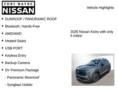 2026 Nissan Kicks SV