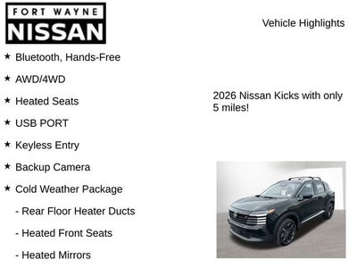 2026 Nissan Kicks SR