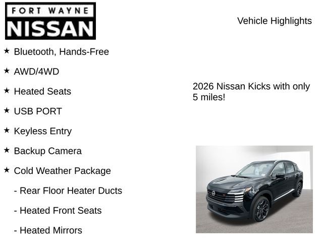 2026 Nissan Kicks SR