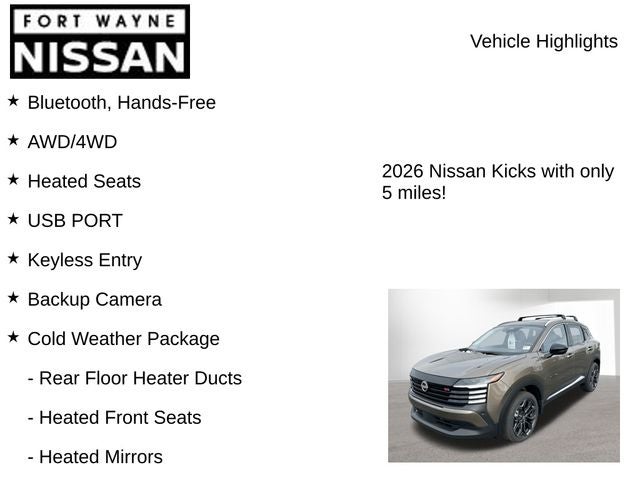 2026 Nissan Kicks SR