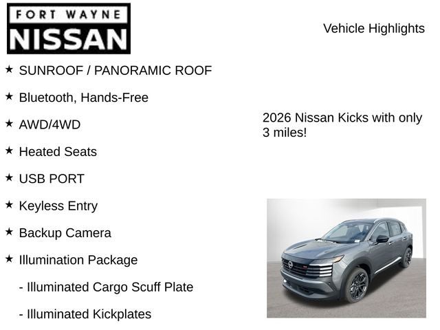 2026 Nissan Kicks SR