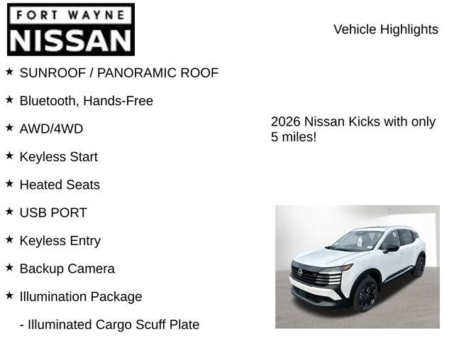 2026 Nissan Kicks SR