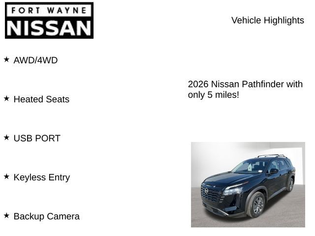 2026 Nissan Pathfinder SV