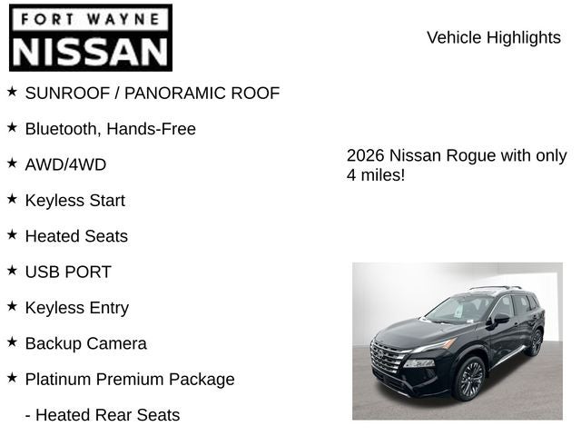 2026 Nissan Rogue Platinum