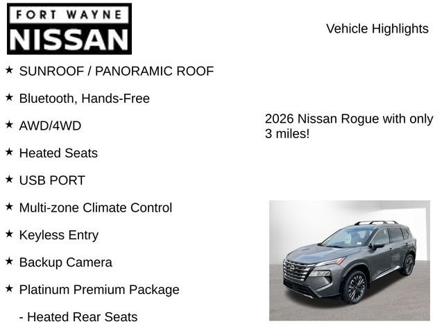 2026 Nissan Rogue Platinum