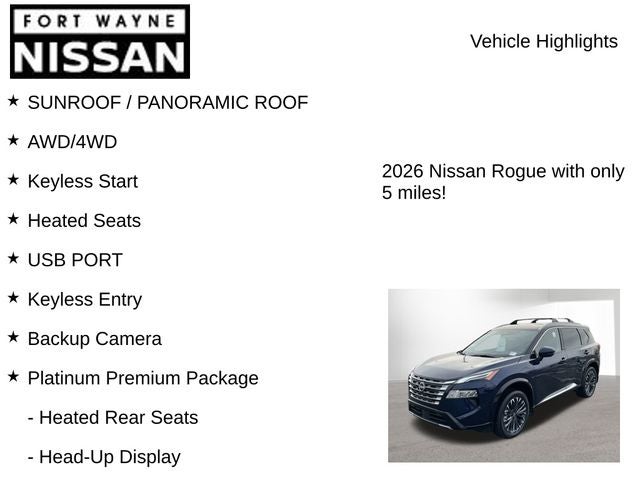 2026 Nissan Rogue Platinum