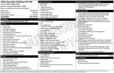 2022 Chevrolet TrailBlazer RS