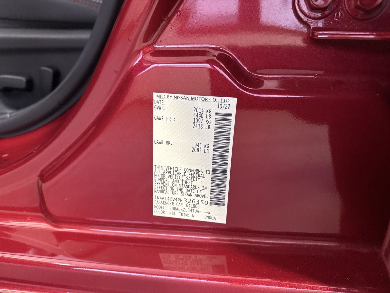 2023 Nissan Altima 2.0 SR