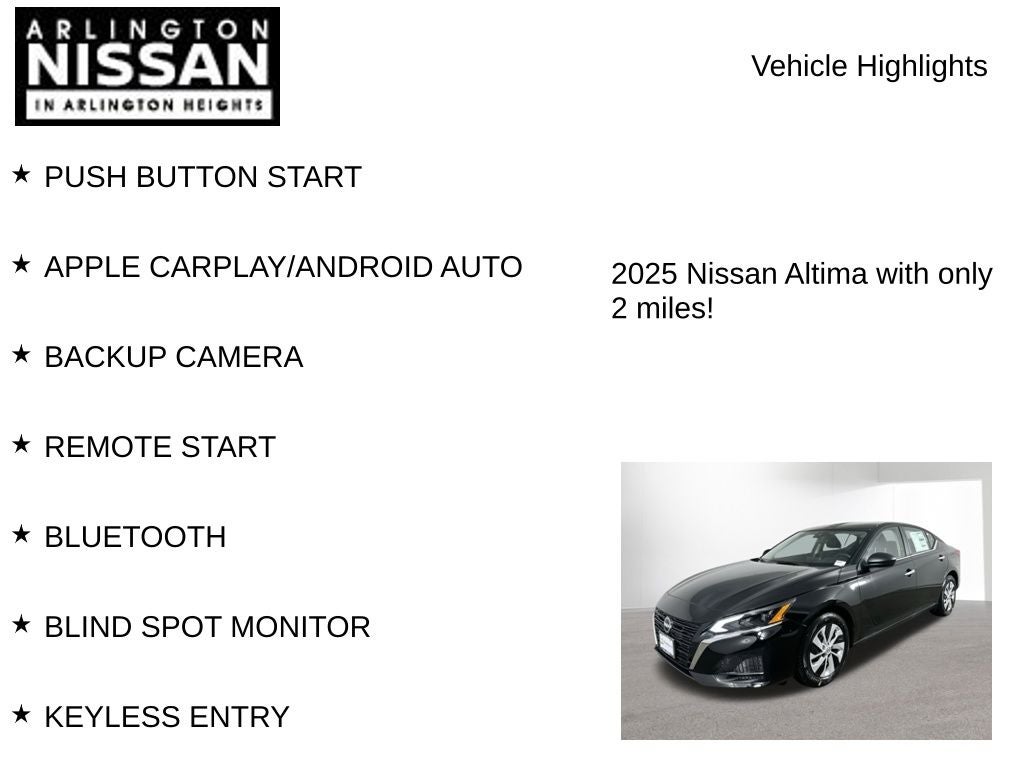2025 Nissan Altima 2.5 S