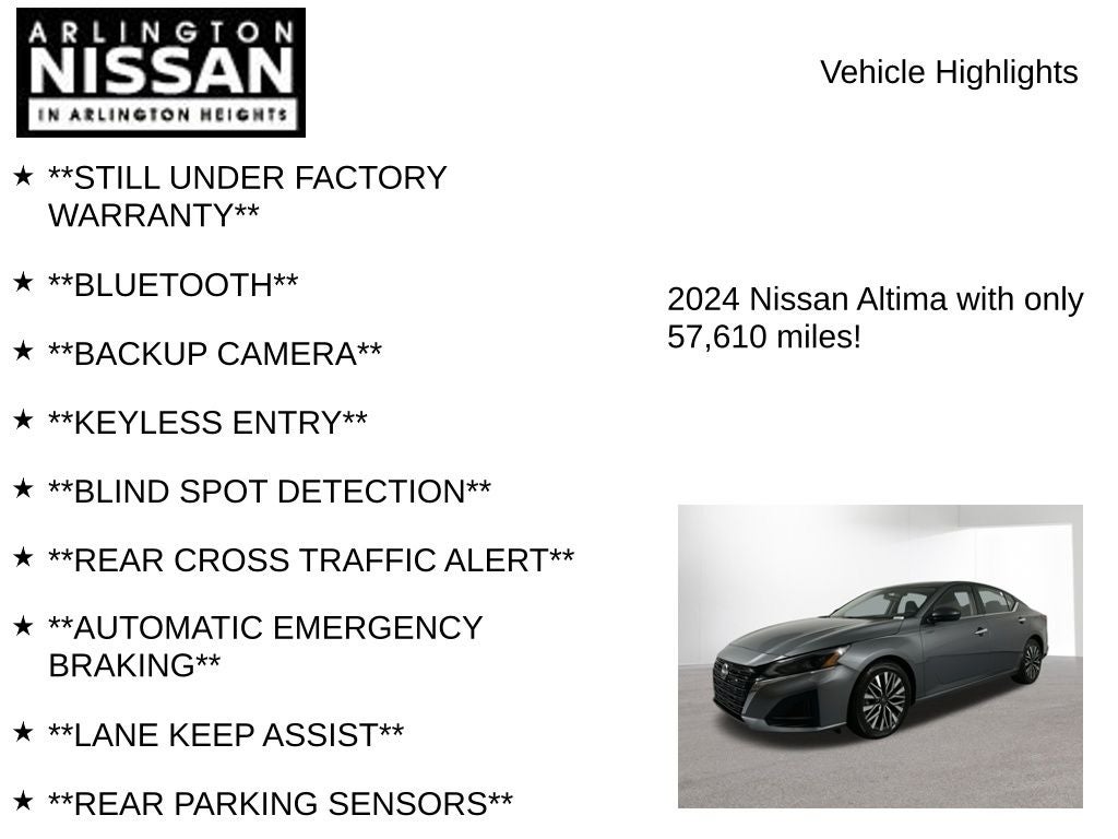 2024 Nissan Altima 2.5 SV