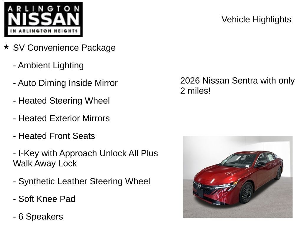 2026 Nissan Sentra SV