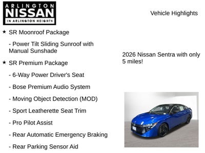 2026 Nissan Sentra SR
