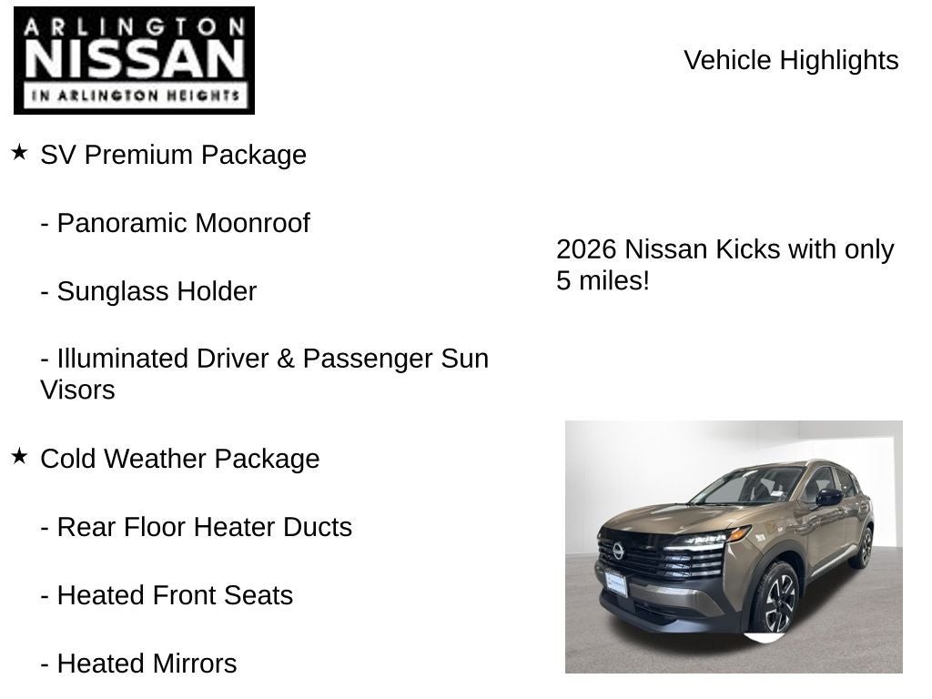 2026 Nissan Kicks SV