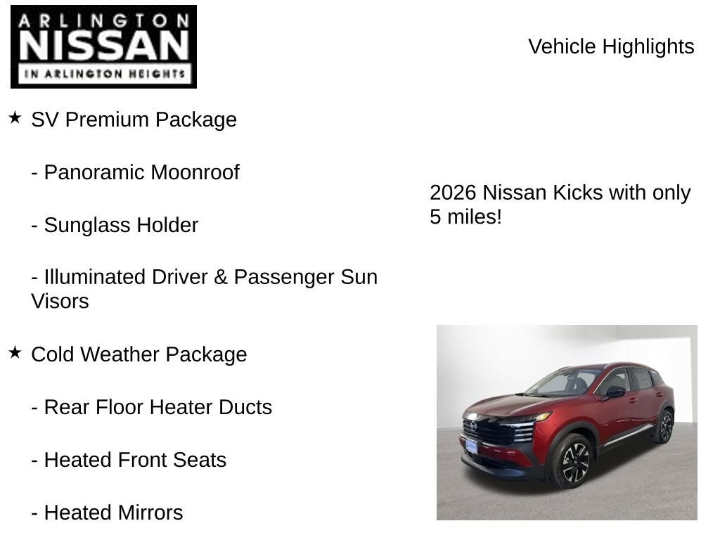 2026 Nissan Kicks SV