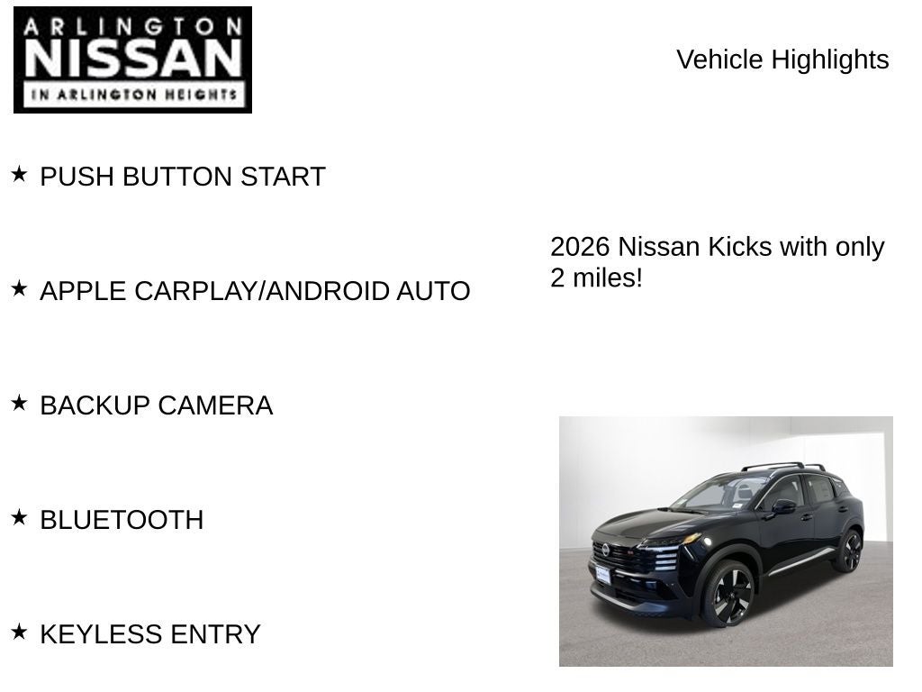 2026 Nissan Kicks SR