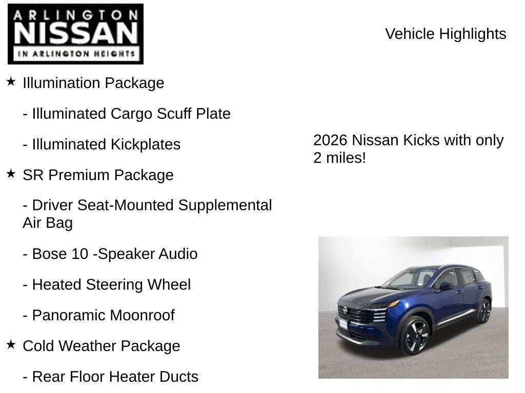 2026 Nissan Kicks SR