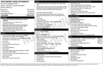 2022 INFINITI QX50 Autograph
