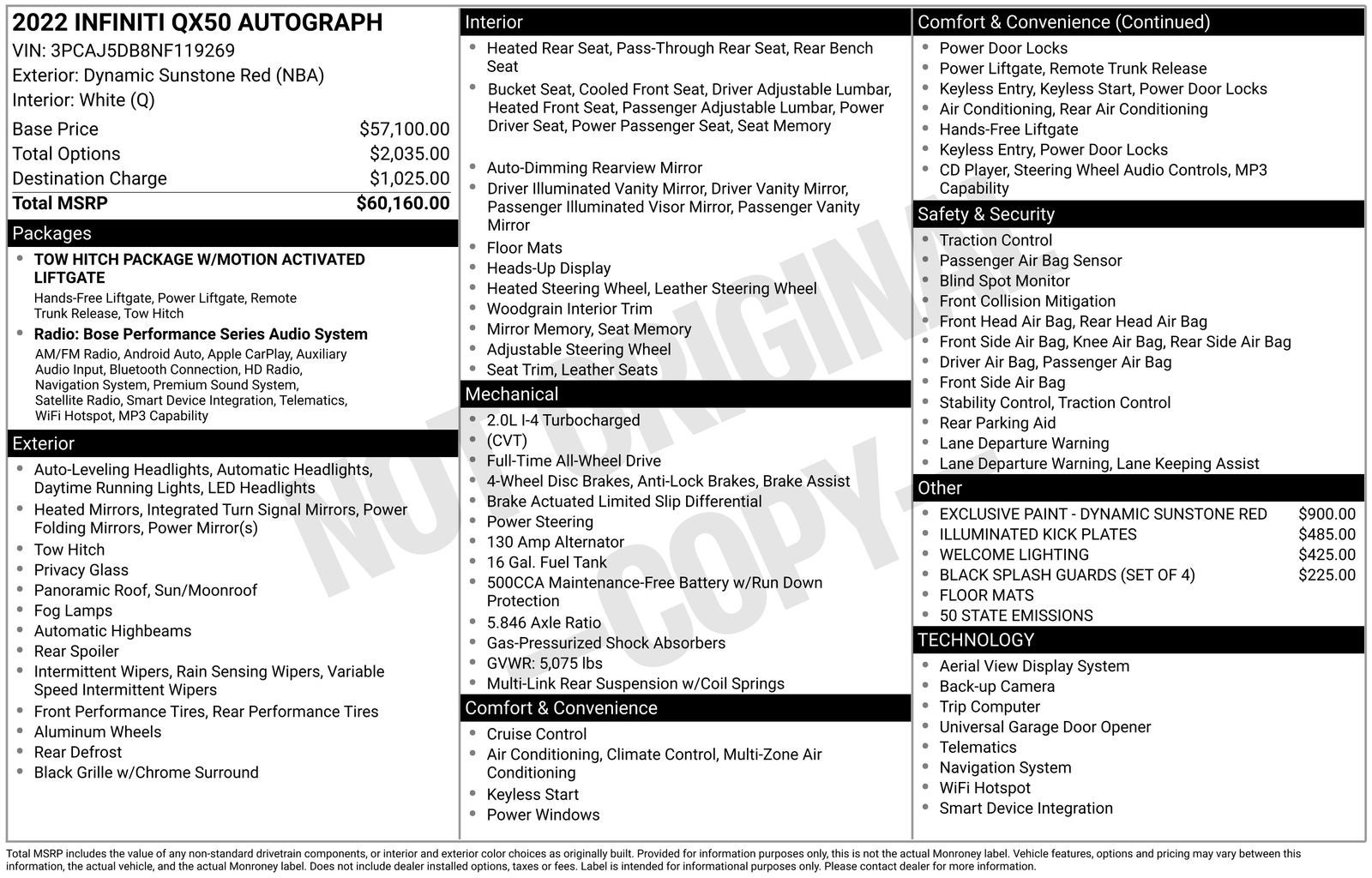 2022 INFINITI QX50 Autograph
