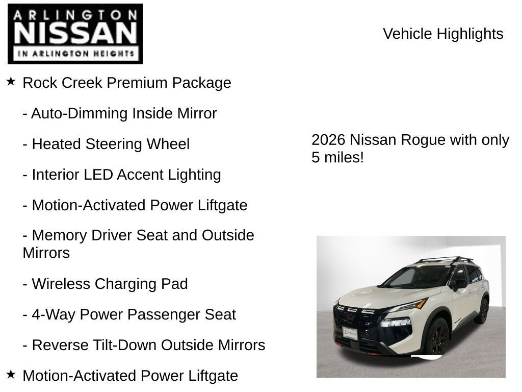 2026 Nissan Rogue Rock Creek