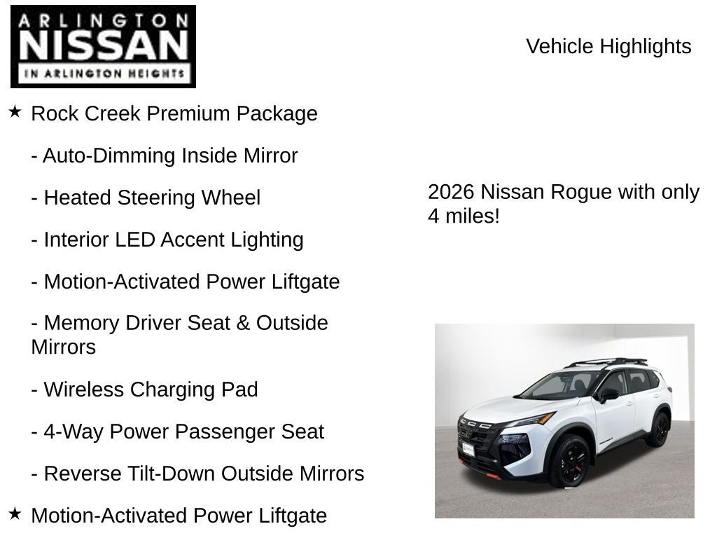 2026 Nissan Rogue Rock Creek