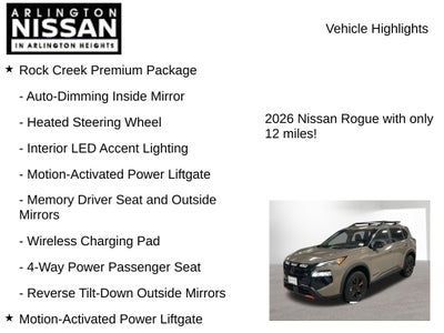 2026 Nissan Rogue Rock Creek