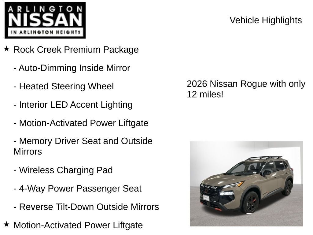 2026 Nissan Rogue Rock Creek
