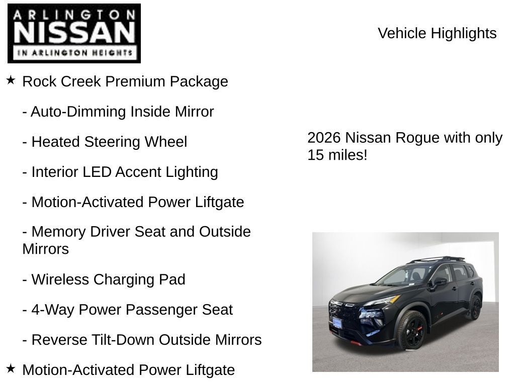 2026 Nissan Rogue Rock Creek