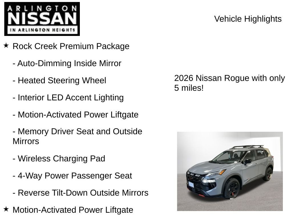 2026 Nissan Rogue Rock Creek