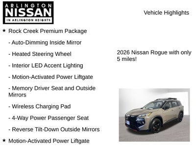 2026 Nissan Rogue Rock Creek