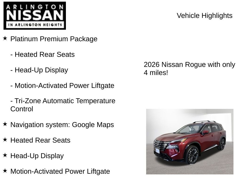 2026 Nissan Rogue Platinum