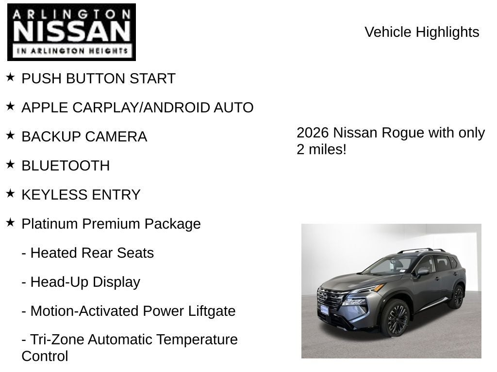 2026 Nissan Rogue Platinum